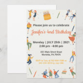 Elegant Kinder Theme Birthday Kaart (Voorkant / Achterkant)