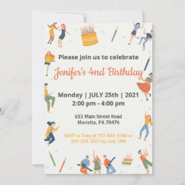 Elegant Kinder Theme Birthday Kaart