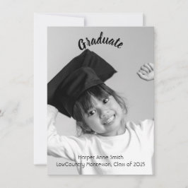 Elegant Kindergarten Afstuderen Aankondiging