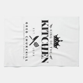 Elegant King of the Kitchen Modern Personalized Theedoek