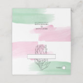 Elegant King Protea Waterverf Wedding Place Card Plaatskaartje (Buitenkant ongevouwen)