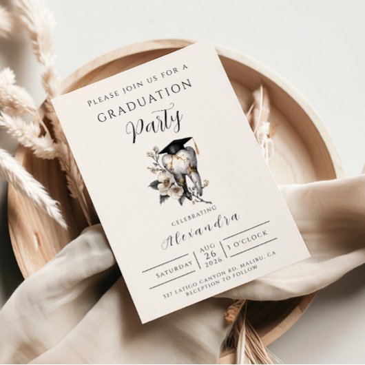 Elegant Kintsugi Floral Dental Graduation Kaart