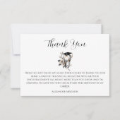 Elegant Kintsugi Floral Dental Graduation Party Bedankkaart (Voorkant)