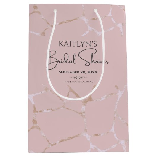 Elegant Kintsugi Pattern Vrijgezellenfeest Harteli Medium Cadeauzakje (Voorkant)