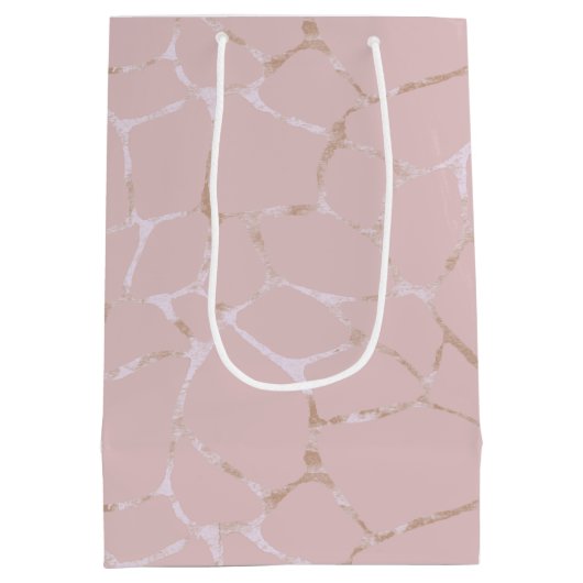 Elegant Kintsugi Pattern Vrijgezellenfeest Harteli Medium Cadeauzakje (Achterkant)