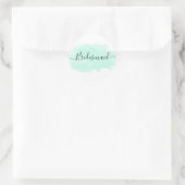 Elegant kippenvlees waterverf bridesmaid ronde sticker (Tas)