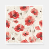 Elegant klaproos patroon servetten (Voorkant)