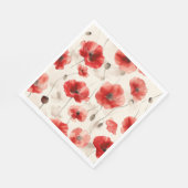 Elegant klaproos patroon servetten (Hoek)