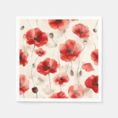 Elegant klaproos patroon servetten (Voorkant)