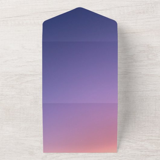 Elegant klasbest paars All-in-One Wedding Invite All In One Uitnodiging (Buitenkant)