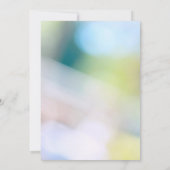 Elegant klasgroen bokeh-licht Wedding Invitati Kaart (Achterkant)