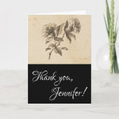 Elegant, klasje en respectabele Kaart "Dank je" (Voorkant)