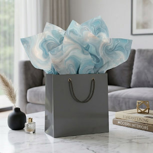 Elegant Klasse Chic Grijs Blauw Marmer Tissuepapie Tissuepapier