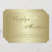 Elegant Klasse | Gouden Ticket | Hartelijk dank vo Kaart (Voorkant / Achterkant)