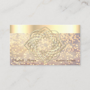 Elegant Klasse Modern, Bokeh, Nep Gouden Rand Visitekaartje