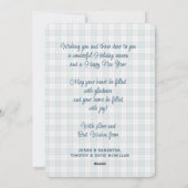 Elegant Klasse Rustieke Plaid Patroon Feestdagenkaart (Achterkant)