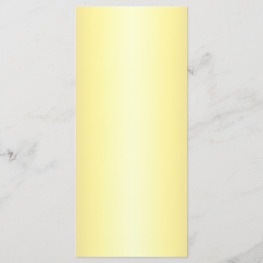 Elegant klassegeel & beige bruiloft menu (Achterkant)