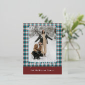 Elegant klassevol rustiek gegoten patroon goud folie feestdagen briefkaart (Staand Voorkant)