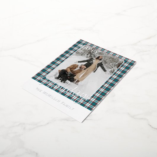 Elegant klassevol rustiek gegoten patroon goud folie feestdagen briefkaart (Gedraaid)