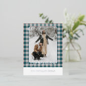 Elegant klassevol rustiek gegoten patroon goud folie feestdagen briefkaart (Staand Voorkant)