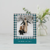 Elegant klassevol rustiek gegoten patroon goud folie feestdagen briefkaart (Staand Voorkant)