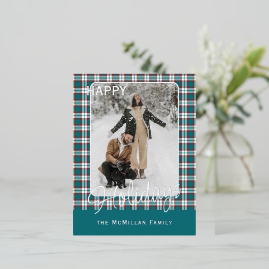 Elegant klassevol rustiek gegoten patroon goud folie feestdagen briefkaart (Staand Voorkant)