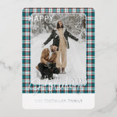 Elegant klassevol rustiek gegoten patroon goud folie feestdagenkaart (Voorkant)