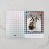 Elegant klassevol rustiek gegoten patroon goud folie feestdagenkaart (Buiten Laag)