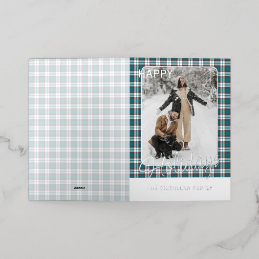 Elegant klassevol rustiek gegoten patroon goud folie feestdagenkaart (Buiten Laag)