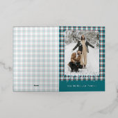 Elegant klassevol rustiek gegoten patroon goud folie feestdagenkaart (Buiten Laag)