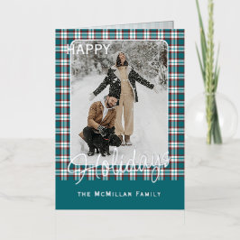 Elegant klassevol rustiek gegoten patroon goud folie feestdagenkaart