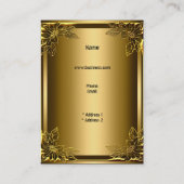 Elegant klassezwart oud goud visitekaartje (Achterkant)