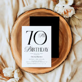 Elegant klassiek 70e verjaardagsfeest kaart