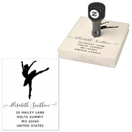 Elegant klassiek balletdanseres persoonlijk briefp rubberstempel