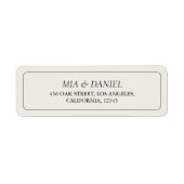 Elegant klassiek chique grijs retouradres etiket (Voorkant)