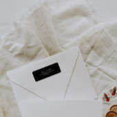 Elegant klassiek chique zwart retouradres etiket