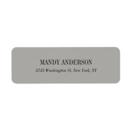 Elegant klassiek eenvoudig grijs minimalistisch on etiket