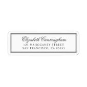 Elegant klassiek eenvoudig Lijst retouradres Etiket (Voorkant)
