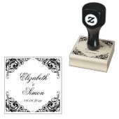 Elegant , klassiek fancy huwelijk rubberstempel (Gestempeld)