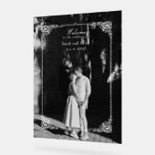 Elegant klassiek Frans rococo Bloemen Welkom Acryl Bord (Hoek)