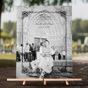 Elegant klassiek Frans rococo Bloemen Welkom Acryl Bord