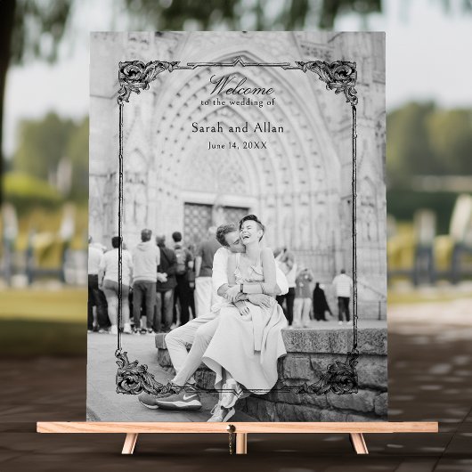 Elegant klassiek Frans rococo Bloemen Welkom Acryl Bord