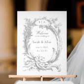 Elegant klassiek Frans rococo Bloemen Welkom Acryl Bord