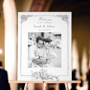 Elegant klassiek Frans rococo Bloemen Welkom Acryl Bord