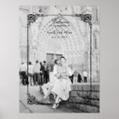 Elegant klassiek Frans rococo Bloemen Welkom Poster (Voorkant)