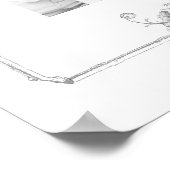 Elegant klassiek Frans rococo Bloemen Welkom Poster (Hoek)