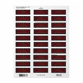 Elegant Klassiek Geruit Retouradres Etiket (Full Sheet)
