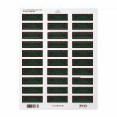 Elegant Klassiek Geruit Retouradres Etiket (Full Sheet)