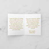 Elegant klassiek gouden script Happy Retirement Feestdagen Kaart (Binnen)