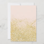 Elegant klassiek goudglitter lesbische bruiloft kaart (Achterkant)